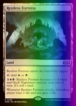 MTG Magic the Gathering Restless Fortress (259/475) Wilds of Eldraine NM FOIL - Image 1