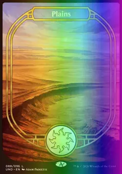 MTG Magic the Gathering Plains (88/107) Unsanctioned LP FOIL - Image 1