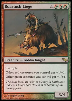 MTG Magic the Gathering Boartusk Liege (202/315) Shadowmoor MP - Image 1