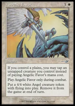 MTG Magic the Gathering Angelic Favor (1/143) Nemesis MP - Image 1