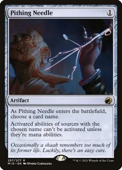 MTG Magic the Gathering Pithing Needle (257/553) Innistrad Midnight Hunt NM - Image 1