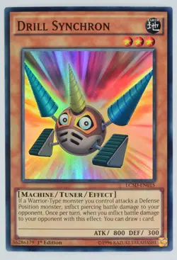 Yugioh Drill Synchron LC5D-EN015 Super Rare 1st Edition - Image 1