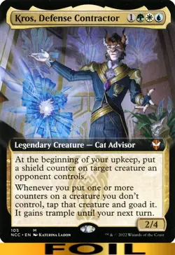 Kros, Defense Contractor ** FOIL EXTENDED ART ** #105 - New Capenna - NM MTG - Image 1