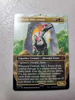 1x Gishath, Sun's Avatar - Extended Art LCI NM MTG Free Shipping - Image 1