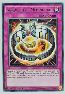 Yugioh Nordic Relic Megingjord LC5D-EN204 Rare 1st Edition - Image 1