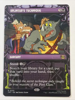 Showcase Splinter's Technique TMT 0233 Rare MTG Turtles - Image 1