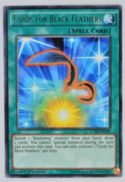 Yugioh Cards for Black Feathers LC5D-EN139 Rare 1st Edition - Image 1
