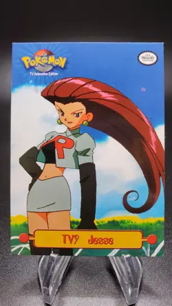Jesse TV9 Topps TV Animation Edition 1999 ERROR Ink Hickey Pokemon Card LP+ - Image 1