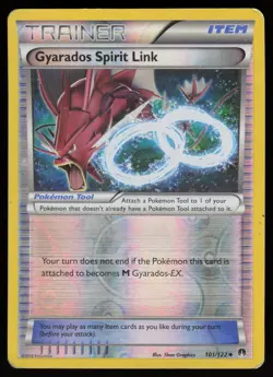 GYARADOS SPIRIT LINK 101/122 UNCOMMON BREAKPOINT POKEMON REVERSE HOLO HP - Image 1