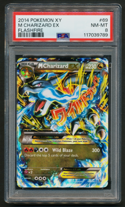 M Charizard EX 69/106 Holo Rare 2014 Pokemon XY Flashfire PSA 8 NM-MT - Image 1