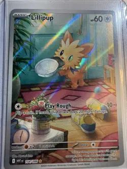 Pokemon Lillipup 154/086 White Flare Illustration Rare Holo 60 HP EN - Image 1