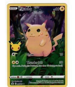 FULL ART Pikachu 005/025 Pokemon 25th Anniversary Celebrations Holo Foil !!! - Image 1