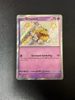 Greavard 070 Pokemon TCG Paldean Fates Black Star Promo SVP Shiny Holo Rare - NM - Image 1