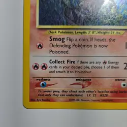 Pokemon TCG Houndour Holo Rare Neo Discovery 5/75 Basic 50 HP 2001 English - Image 5