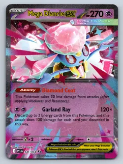 Mega Diancie ex 041/094 Holofoil ME02: Phantasmal Flames NM - Pokemon TCG - Image 1