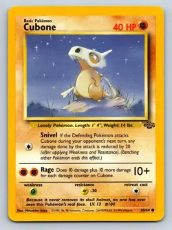 Cubone 50/64 Unlimited Jungle LP - Pokemon TCG - Image 1