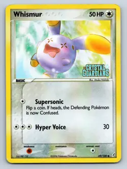 Whismur 69/100 Reverse Holo Crystal Guardians HP - Pokemon TCG - Image 1