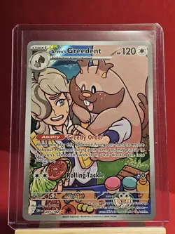 Pokemon TCG SV Destined Rivals Arvens Greedent 205/182 Illustration Rare NM - Image 1