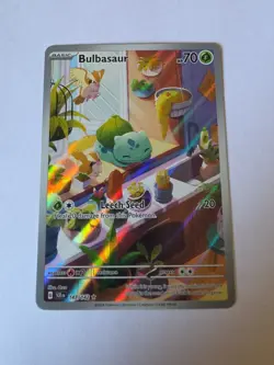 Pokemon Graded 9 Bulbasaur Illustration Rare Stellar Crown 143/142 - Image 1