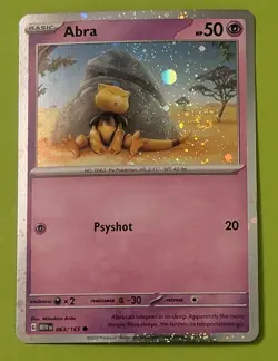 Pokemon TCG Abra 063/165 Cosmos Holo Swirl Scarlet & Violet 151 - Image 1