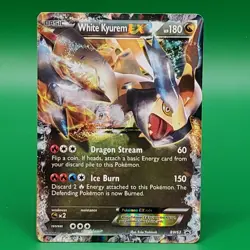 Pokemon 2012 White Kyurem EX BW63 Full Art Ultra Rare Black Star Promo - Image 1