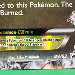 Pokemon 2012 White Kyurem EX BW63 Full Art Ultra Rare Black Star Promo - Image 4