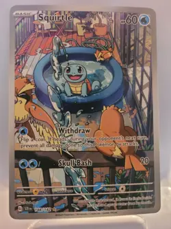 Pokemon Squirtle 148/142 Sv07: Stellar Crown Illustration Rare Holo English TCG - Image 1