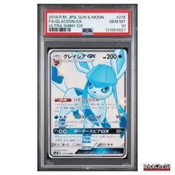 Pokemon Glaceon GX Sm8b Ultra Shiny PSA 10 Holo #215 Japanese - Image 1