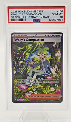2025 POKEMON MEG SPECIAL ILLUSTRATION RARE #186 WALLY'S COMPASSION PSA 10 - Image 1