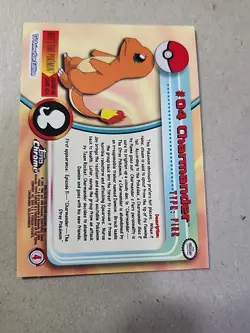 Pokemon TCG - TOPPS CHROME #04 CHARMANDER - Rare Holo NM - Image 2