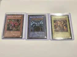 Yu-gi-oh! Egyptian Gods SET GBI-001 GBI-002 GBI-003 Secret Rare Set. NM - Image 1