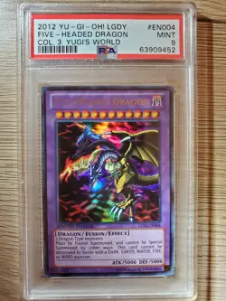 Yu-Gi-Oh! PSA 9 MINT- Five-Headed Dragon-Limited Edition Ultra Rare (LC03-EN004) - Image 1