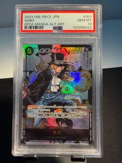 2023 One Piece Japanese (Manga Alt Art) OP04-083 Sabo PSA 10 - Image 1