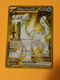 Chien-Pao ex Pokemon Paldea Evolved 274/193 Secret Rare Gold Card - Image 1