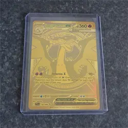 Pokemon Mega Charizard X ex Gold Rare Card 130/094 - Image 1