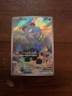 Pokemon TCG Marill Paldea Evolved Holo Card 204/193 Illustration Rare - Image 1