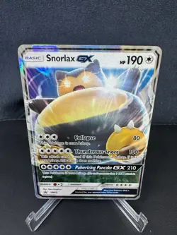 Pokemon Card - Snorlax GX Black Star Promo SM05 Holo NM - Image 1