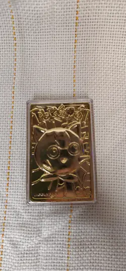 1999 Burger King BK Pokemon 23K Gold Plated Trading Card JigglyPuff with Case - Image 1