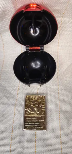 1999 Burger King BK Pokemon 23K Gold Plated Trading Card JigglyPuff with Case - Image 2