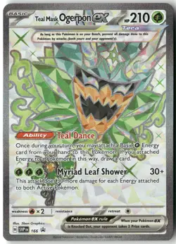 Teal Mask Ogerpon ex, Pokemon SV: Scarlet & Violet Promo Cards Ultra Rare, 166 - Image 1