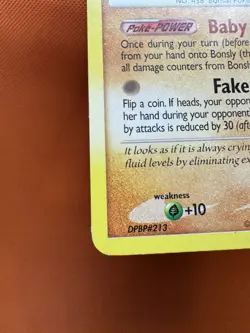 Bonsly 71/130 Diamond and Pearl Regular Pokemon Card 2007 MP 2324 - Image 4