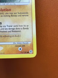 Bonsly 71/130 Diamond and Pearl Regular Pokemon Card 2007 MP 2324 - Image 5