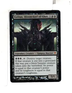 MTG SkeenAB Kalitas Bloodchief of Ghet FOIL from Zendikar. MP. - Image 1