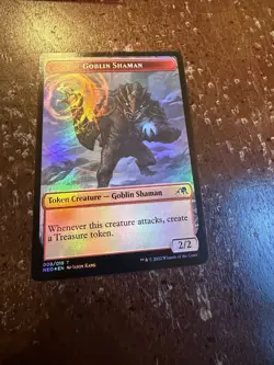 Goblin Shaman Token // Samurai Token - Foil Magic mtg Heavy Play, English Neon D - Image 1