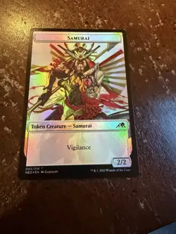 Goblin Shaman Token // Samurai Token - Foil Magic mtg Heavy Play, English Neon D - Image 2