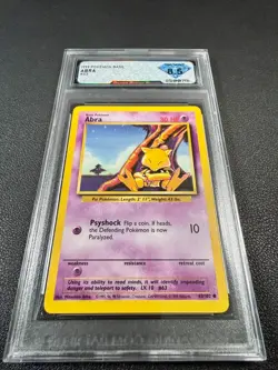 Abra 43/102 1st Edition Pokemon Base Set 8.5 NM/Mint+ - Image 1