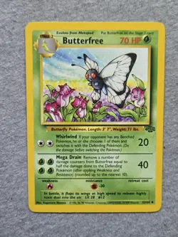 Pokemon TCG Butterfree Jungle 33/64 Regular Unlimited Uncommon - Image 1