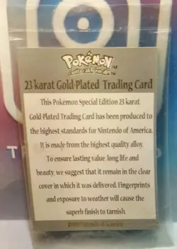 Sealed-Pokemon Pikachu: Certificate of Authenticity (COA) ONLY. 23kt GP BK Promo - Image 2
