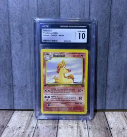 CGC GEM MINT 10 Pokemon Rapidash 44/64 1999 Jungle 1st Edition - Image 1