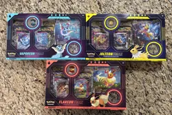 Pokemon | Jolteon Flareon Vaporeon VMax Premium Collection | Full Set Of 3 - Image 1
